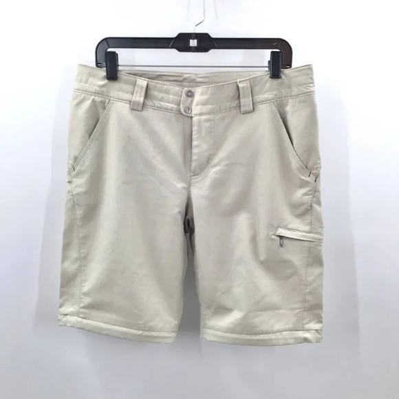 Womens Columbia Titanium Cargo Pants 10 OmniTech Convertible Shorts Khaki Vented - Picture 3 of 13